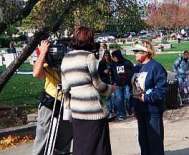 Elvy is interviewed by local television station.